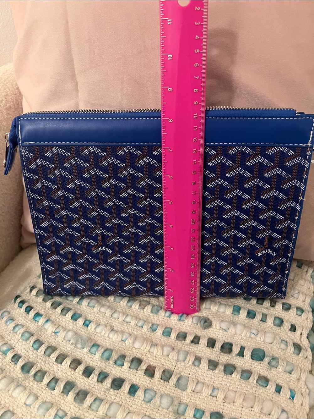 INSPIRED Blue Patterned Crossbody Set with Wristlet - Picture 7 of 10